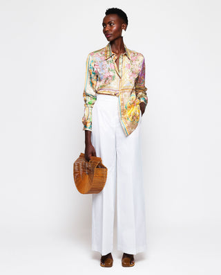 Blusa estampado patchwork cuadros florales by MIRT