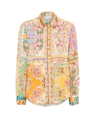 Blusa estampado patchwork cuadros florales by MIRT