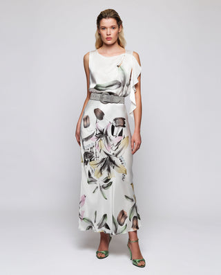 Top blanco estampado floral posicionado by MIRTO