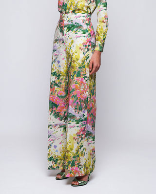 Pantalón estampado pinceladas acuarela by MIRTO