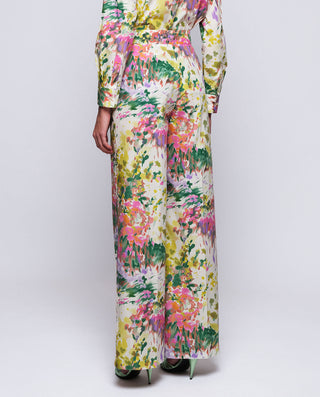 Pantalón estampado pinceladas acuarela by MIRTO