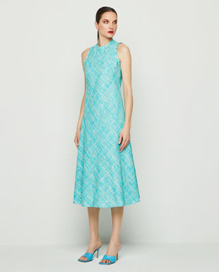 Vestido tweed turquesa by MIRTO