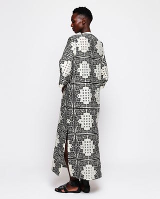 Kaftán jacquard estampado cuadros by MIRTO