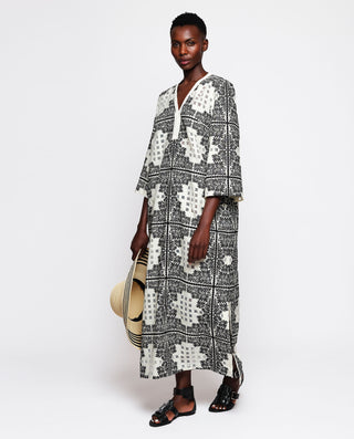 Kaftán jacquard estampado cuadros by MIRTO