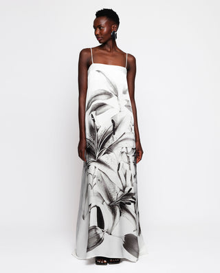 Vestido largo blanco estampado posicionado by MIRT