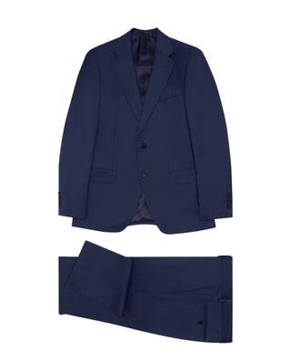Traje "travel suit" lana super 100's azul tinta
