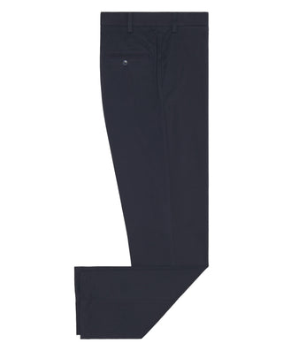 Pantalón regular fit de algodón stretch azul marino