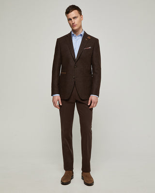 Pantalón regular fit algodón strech marrón by MIRT