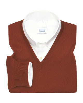 Jersey de lana merino (cuello V) by MIRTO