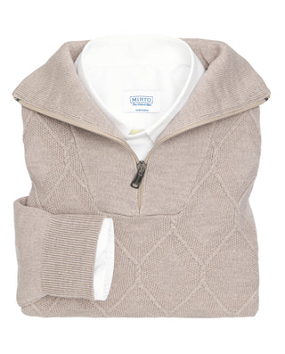 Jersey beige delantero jacquard (cuello perki by M