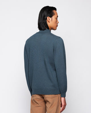 Green knit zip jacket