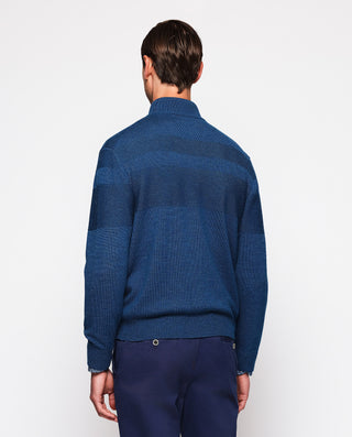 Melange wool zip jacket