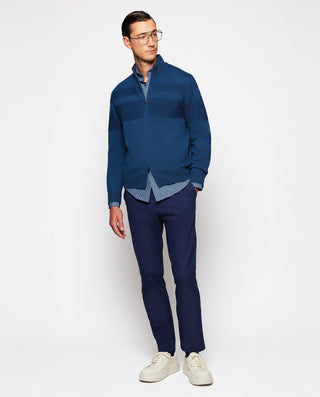 Melange wool zip jacket