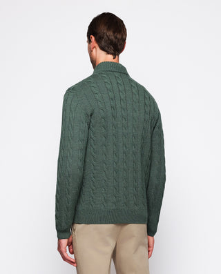 Chaqueta verde trenzada con botones by MIRTO