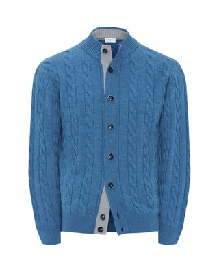Chaqueta azul royal trenzada con botones by MIRTO