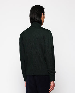 Chaqueta verde de punto delantero acolchado by MIR