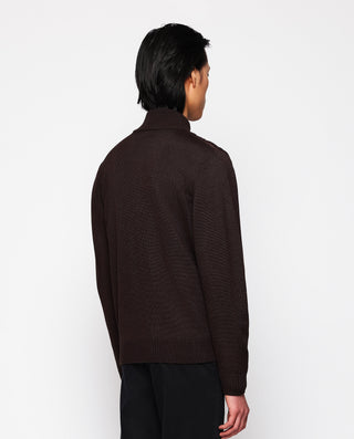 Chaqueta marrón de punto delantero acolchado by MI