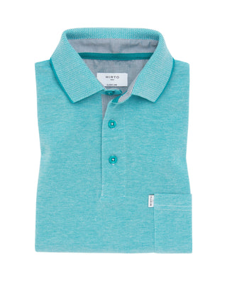 Polo turquesa detalles en tejido Oxford al by MIRT