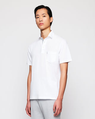 Polo blanco detalles de estampado floral by MIRTO