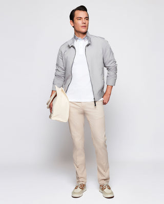 Polo blanco detalles en tejido camisero by MIRTO