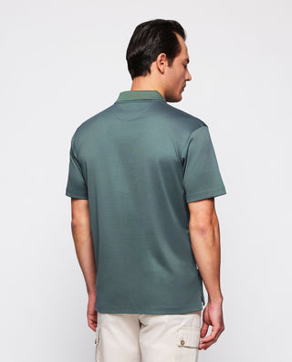 Polo verde cierre con cremallera by MIRTO