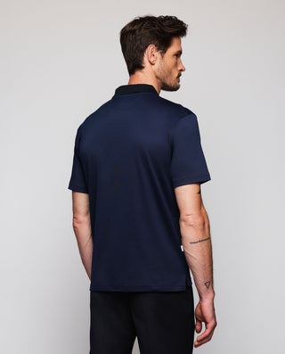 Polo azul marino cierre con cremallera