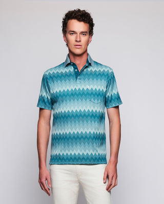 Polo manga corta de jacquard con bolsillo by MIRTO | 03622_0050_2