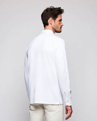 White washed cotton knit shirt