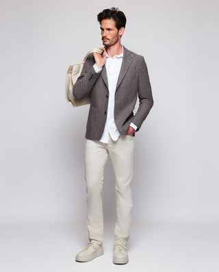 White washed cotton knit shirt