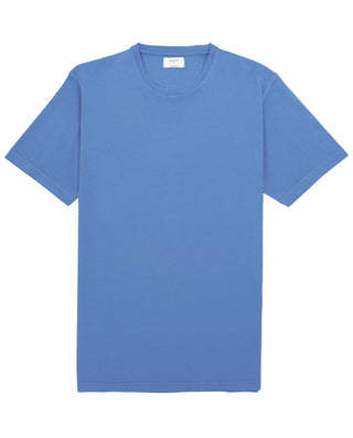 Camiseta azul cuello redondo de algodón by MIRTO