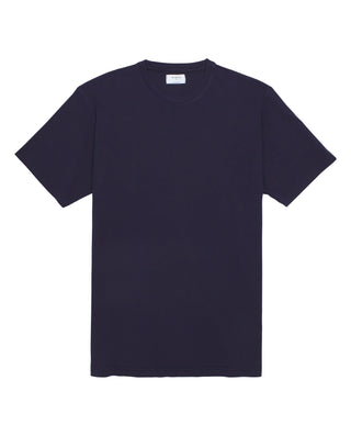 Camiseta azul marino cuello redondo de by MIRTO