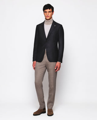 Beige knit jumper turtleneck