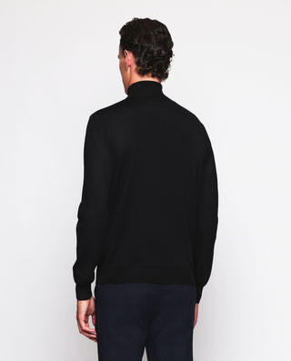 Jersey cuello alto negro de lana merino extra by M | 03693_0059_3