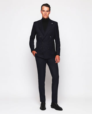 Jersey cuello alto negro de lana merino extra by M | 03693_0059_5