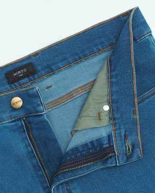 Pantalon denim 5 bolsillos regular by MIRTO