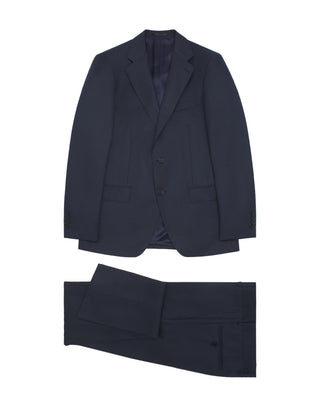 Traje azul royal lana microestructura by MIRTO