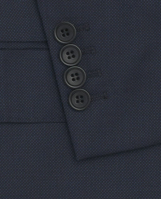 Traje azul royal lana microestructura by MIRTO