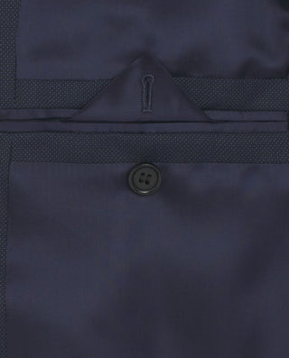 Traje azul royal lana microestructura by MIRTO