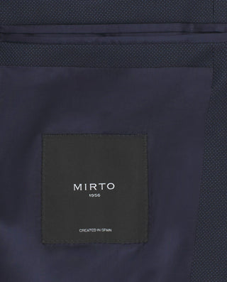 Traje azul royal lana microestructura by MIRTO