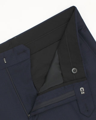 Traje azul royal lana microestructura by MIRTO