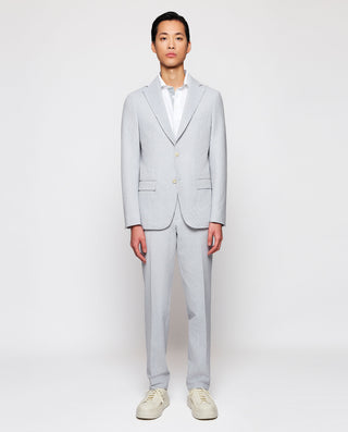 Traje gris algodón seersucker raya by MIRTO