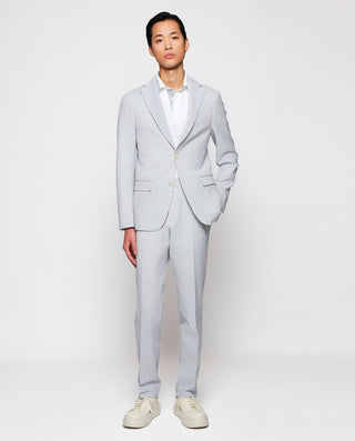 Traje gris algodón seersucker raya by MIRTO