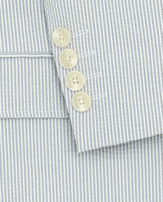 Traje gris algodón seersucker raya by MIRTO