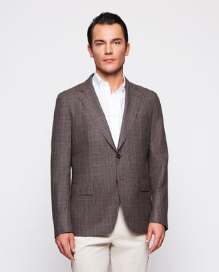 Chaqueta de cuadros tonos marrones by MIRTO