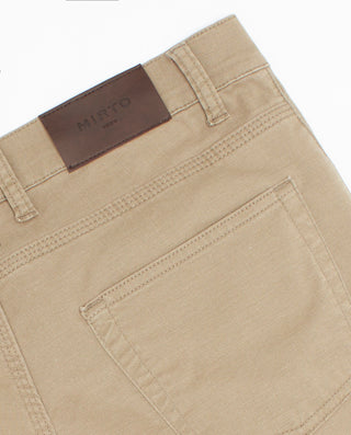Pantalón 5 bolsillos topo algodón stretch by MIRTO
