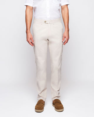 Pantalón cargo crudo algodón stretch by MIRTO