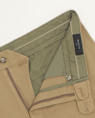 Pantalón cargo tostado algodón stretch by MIRTO