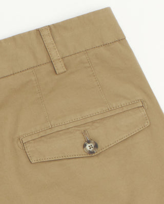 Pantalón cargo tostado algodón stretch by MIRTO