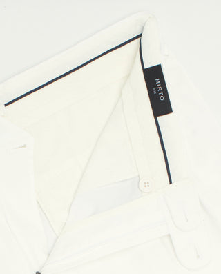 Pantalón casual blanco algodón stretch by MIRTO