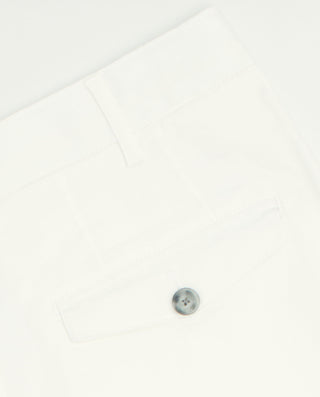 Pantalón casual blanco algodón stretch by MIRTO